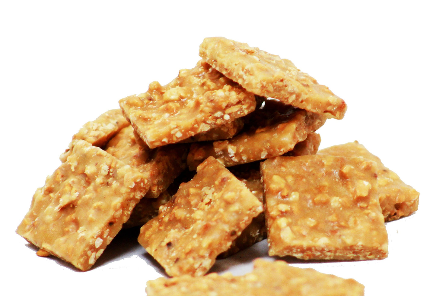 Gourmet Macadamia Brittle by Its Delish, 12 Oz Bag | Handmade Old-Fashioned Style | Beautiful & Delicious Square Cut Pieces of R