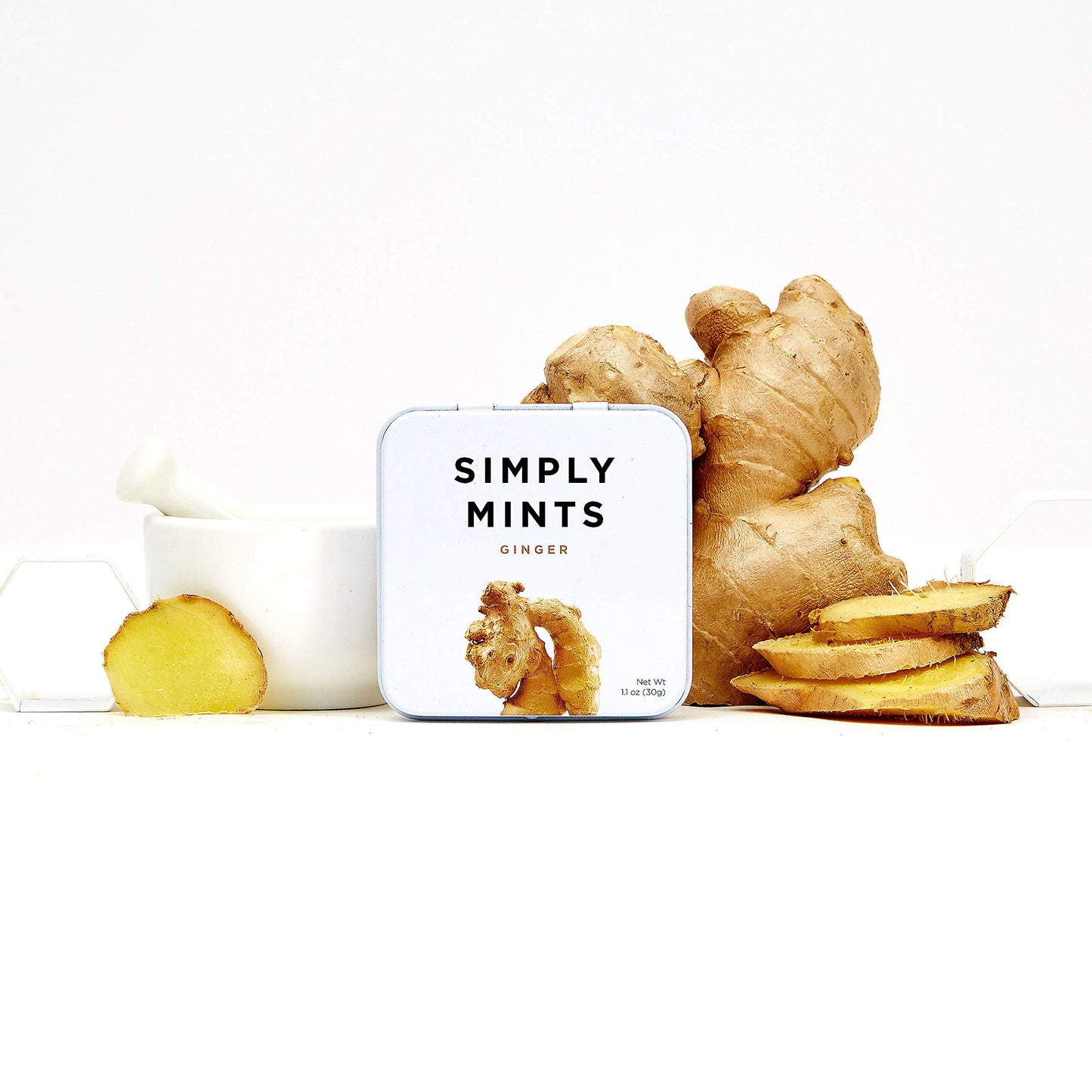 Simply Gum Breath Mints (Ginger, 1.1 Ounce (Pack Of 6))