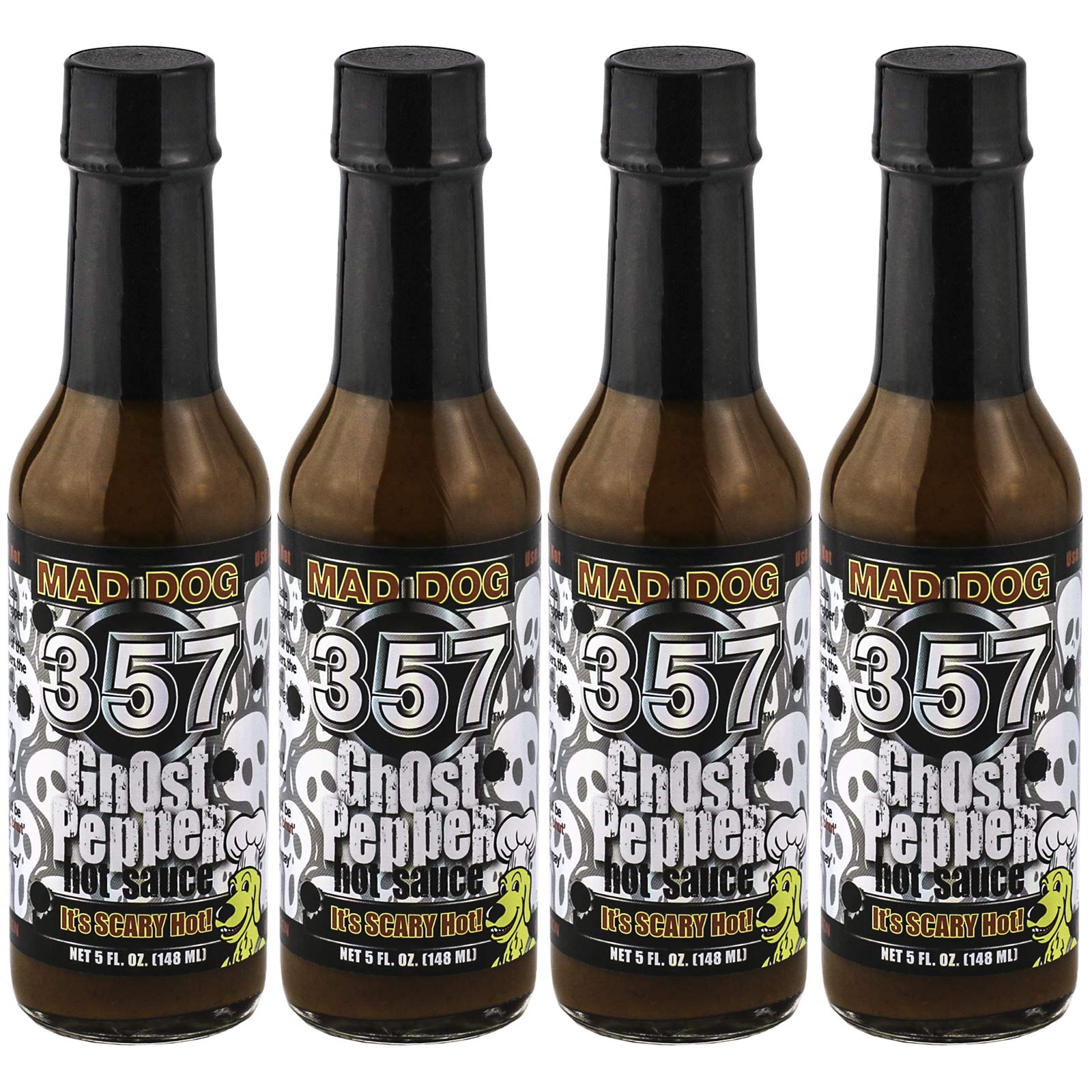 Mad Dog 357 Ghost Pepper Hot Sauce 5oz - Four Bottle Gift Pack