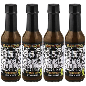 Mad Dog 357 Ghost Pepper Hot Sauce 5oz - Four Bottle Gift Pack