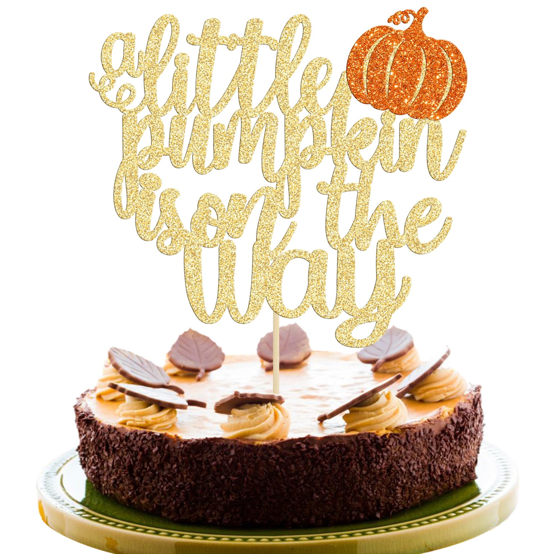 Gyufise 1 Pack A Little Pumpkin Is On The Way Cake Topper Pumpkin Cake Pick Decoration For Fall Baby Shower Gender Reveal Party Decorations Autumn Thanksgiving Baby Announcement Supplies