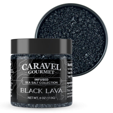 Hawaiian Style Black Lava Sea Salt - All-Natural Unrefined Hawaiian Sea Salt Infused with Activated Charcoal - Gorgeous Finishin
