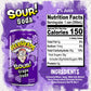 Warheads Sour Fruity Soda - Classic Flavors, Sweet and Sour, 12oz Cans, Pack of 12, G , Purple