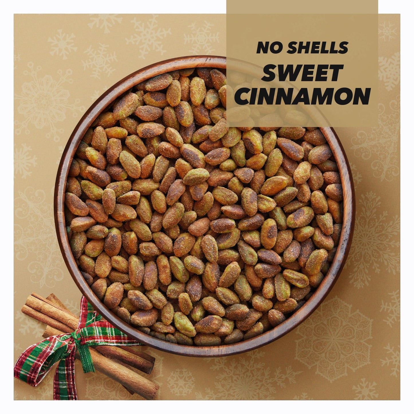 Wonderful Pistachios No Shells, Sweet Cinnamon Flavored Nuts, 5.5 Ounce Resealable Bag, Protein Snacks, Gluten Free, Healthy Sna