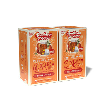 Southern Breeze Cold Brew Sweet Tea Blood Orange Iced Tea With Black Tea And Zero Carbs Zero Sugar, 20 Individually Wrapped Tea Bags (Pack Of 2) Southern Sweet Tea Iced Tea Beverage