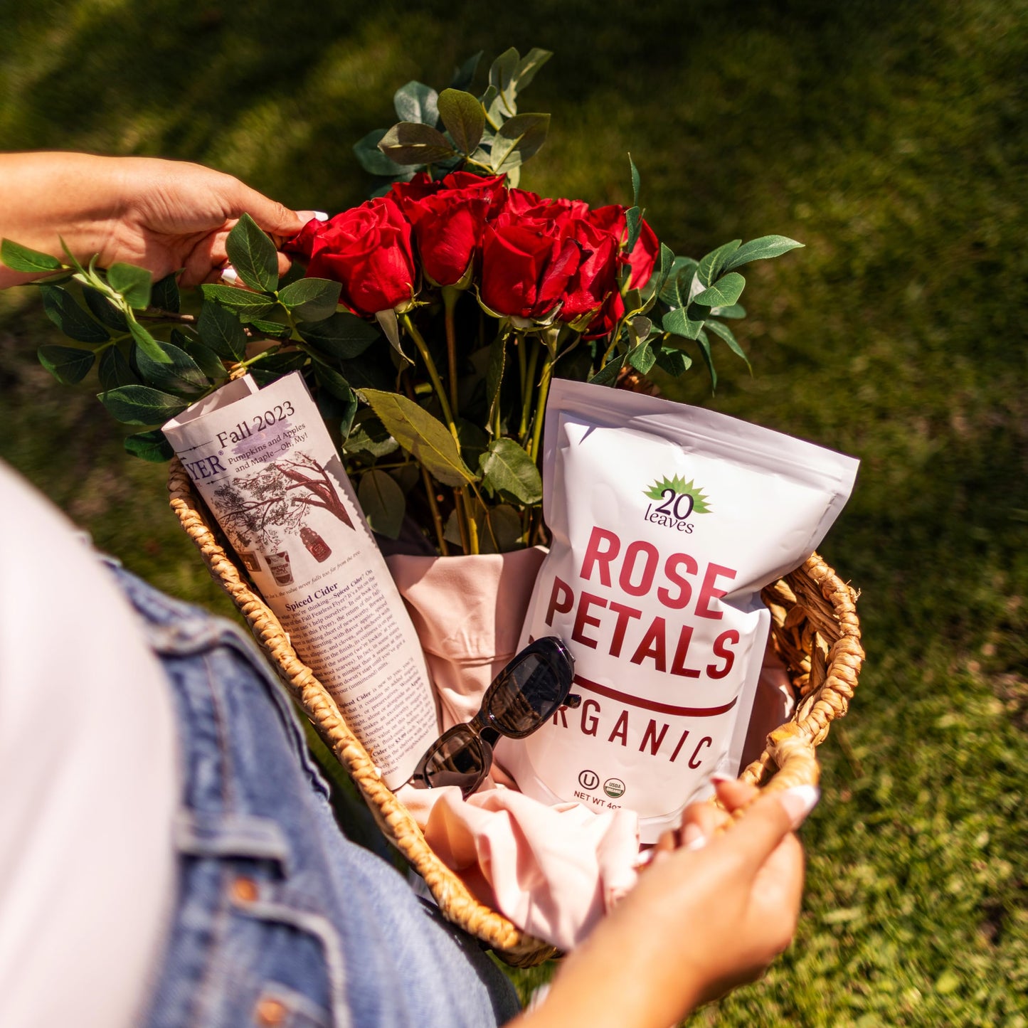 Dried Rose Petals - 100% Certified Organic - Herbs - Red Rose Petals For Loose Leaf Tea, Cocktails And Cakes - 4Oz Resealable Ba