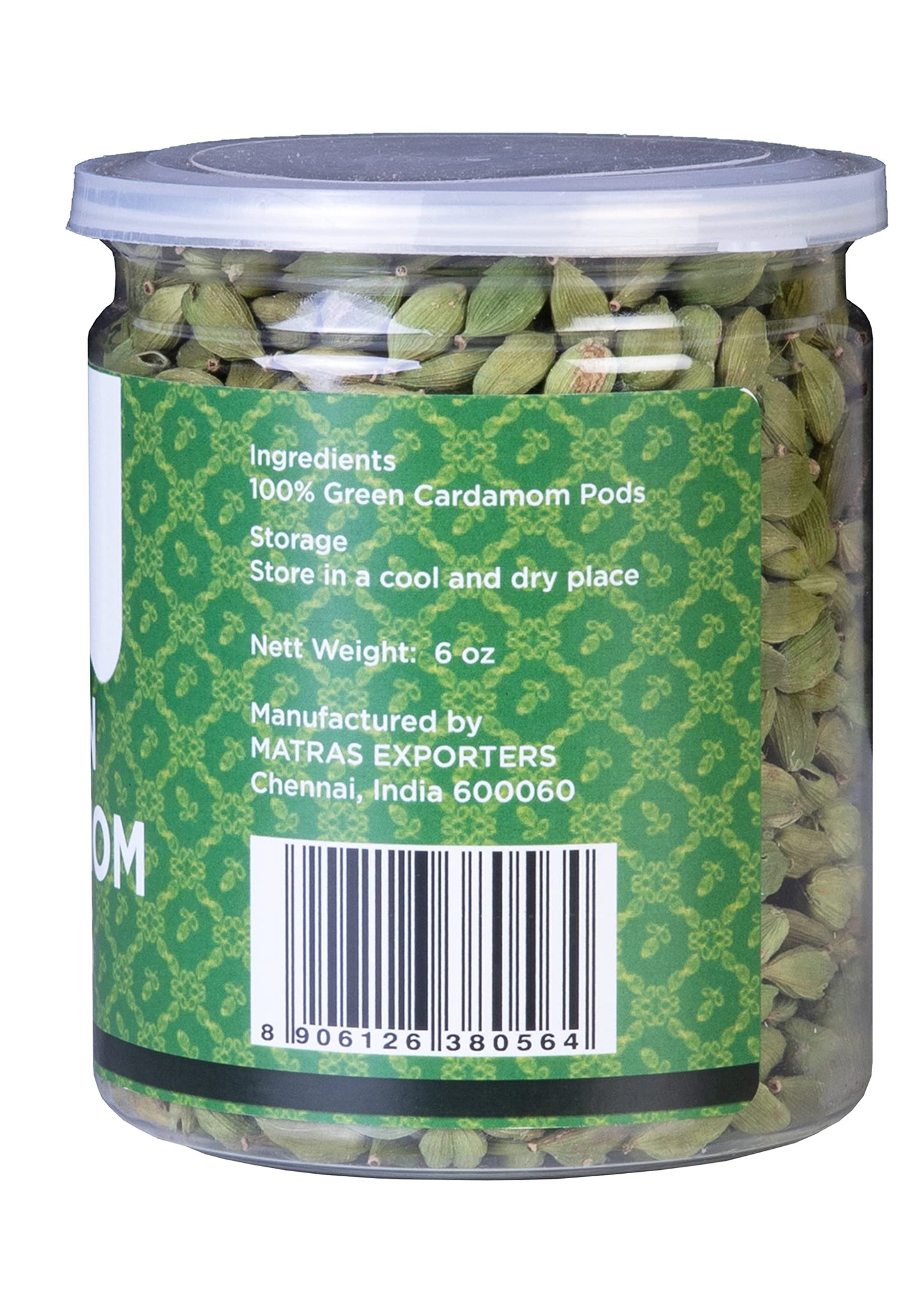 Green Cardamom Pods Whole | Cardamon 6 Oz | Flavourful Indian Spice | Fresh And Natural | Great For Coffee, Tea, Desserts And Ba