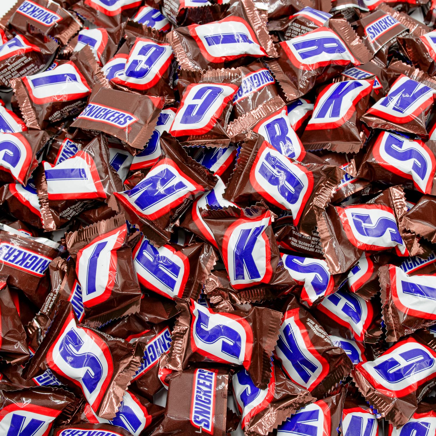 MINIS Milk Chocolate Candy Bars 1 lb - Bulk Bag, Bite Size, Roasted Peanuts & Nougat & Caramel, Individually Wrapped (55 Pieces)