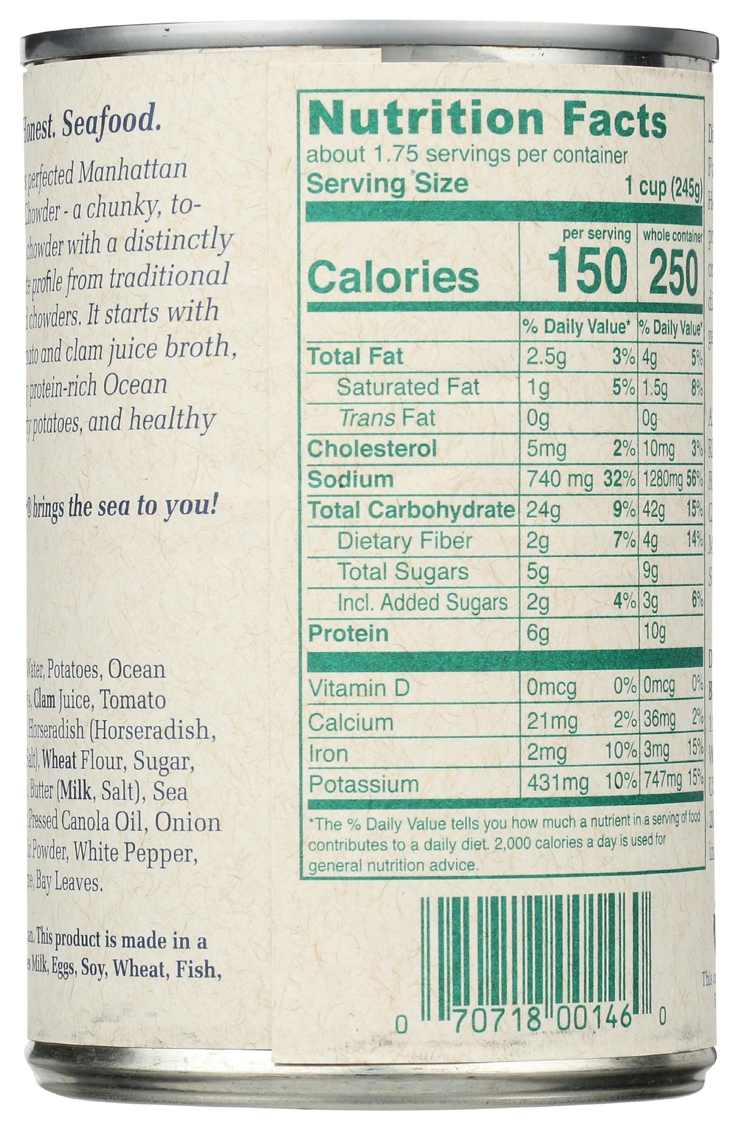 Bar Harbor Manhatten Clam Chowder 15 oz (Pack of 3)