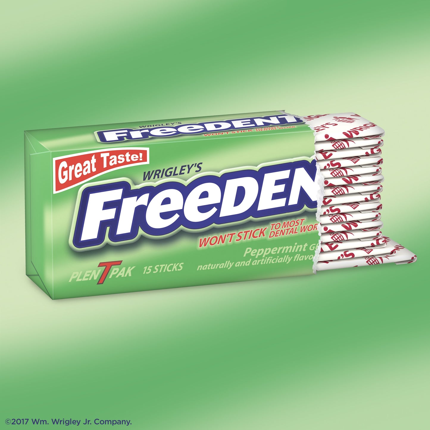 Freedent Peppermint Gum, 15-Stick Plen-T-Paks (Pack Of 24)