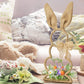 Ki Store Easter Bunny Spring Decoration With Carrot Floral 24-Inch For Fireplace Mantel Table Burlap Easter Sping Party Holiday