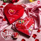 NUT CRAVINGS - Valentines Day Mixed Candy Heart Shaped Gift Basket, Love in A Box (6 Assortments) Romantic Food Arrangement, Hea