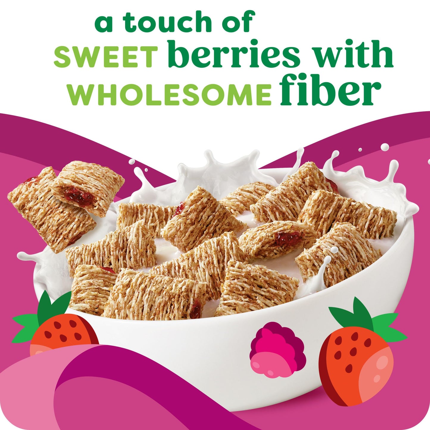Kashi Breakfast Cereal  Organic  Fiber Cereal  Berry Fruitful  17.2oz Box (1 Box)