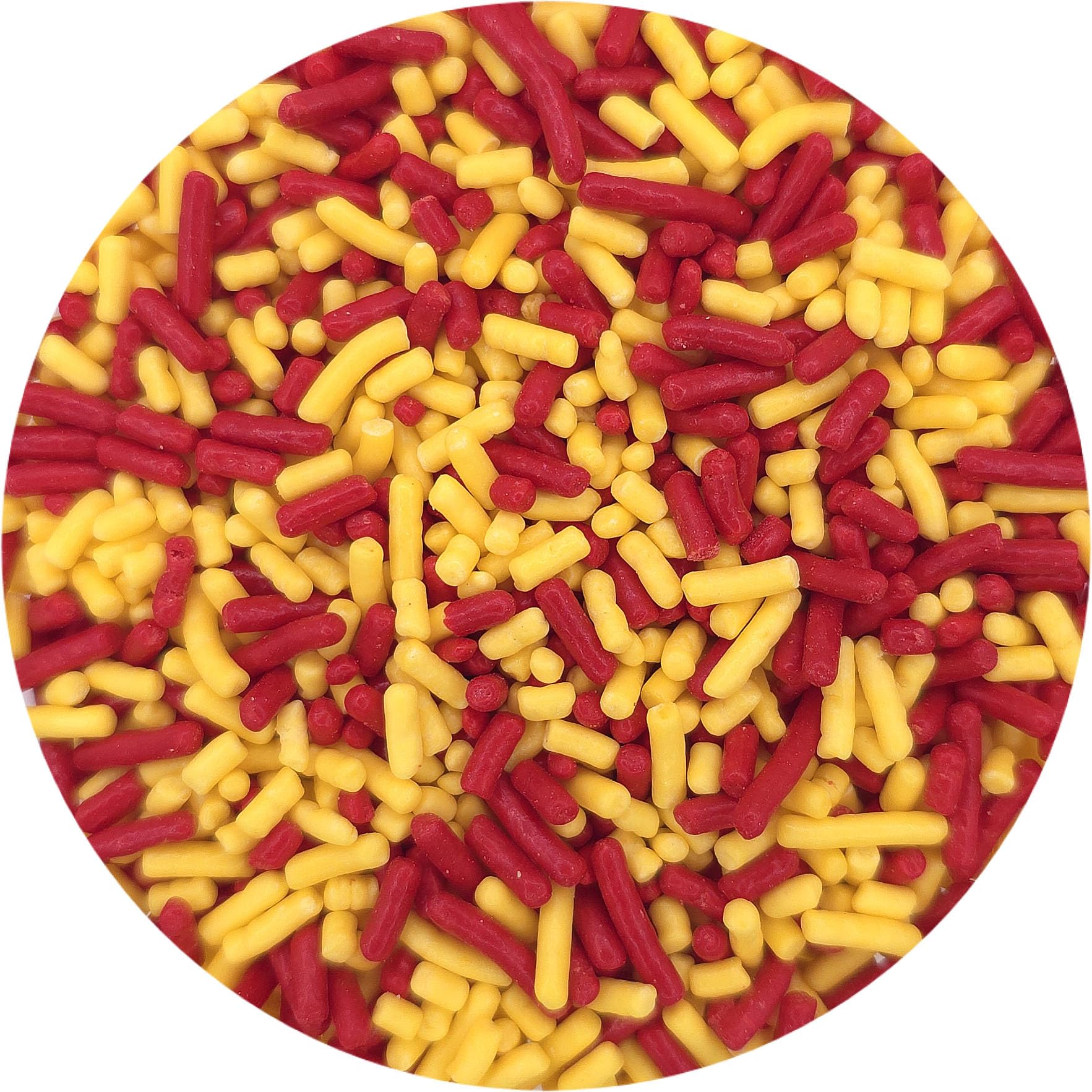 NCS Red and Yellow Edible Jimmies Sprinkles, 8 ounces