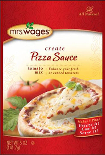 KENT PRECISION FOODS Mrs. Wages Pizza Sauce Tomato Canning Mix, 5 Ounce Package (Value case of 12 Packages)