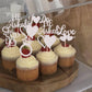 YCTHUNFISH Cupcake Toppers, 36 Pack Silver Glitter Love Heart I Do Ring Decorations for Wedding Engagement Bridal Shower