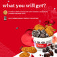 Davids Cookies Love Assorted Cookies Bucket 1.3Lbs - Delicious Thin Crispy Cookies & Chocolate Dipped Soft Brownies Treats - Lov
