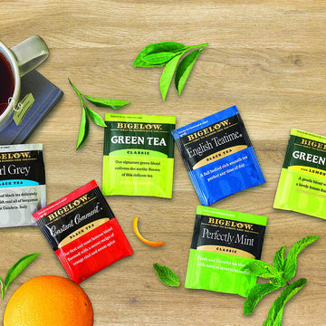 Bigelow Tea Assorted Black And Green Teas Variety Pack, Caffeinated, 18 Count (Pack Of 6), 108 Total Tea Bags (Packaging And Fla