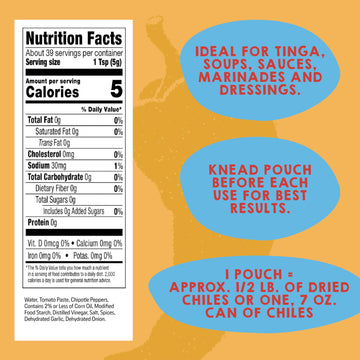 TRES COCINAS Chipotle with Adobo Pepper Paste - 7oz Pack of 6 Pouches for Sauces, Salsas, Marinades & Cocktails