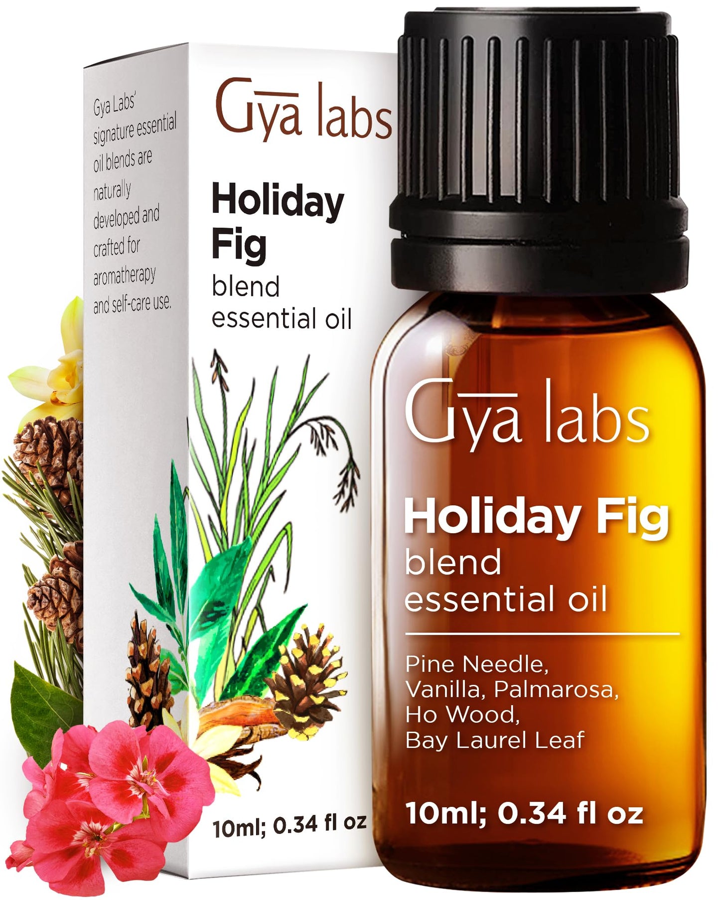 Gya Labs Holiday Fig Essential Oil Blend (0.34 Fl Oz) - Grounding & Uplifting