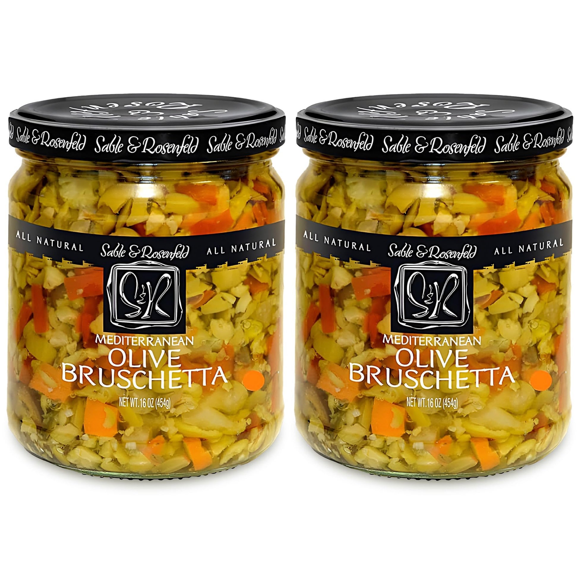 Mediterranean Olive Bruschetta - Gluten-Free Sandwich Spread with Olive Oil for Muffuletta, Sandwiches, Dips, Crackers, Salads, 