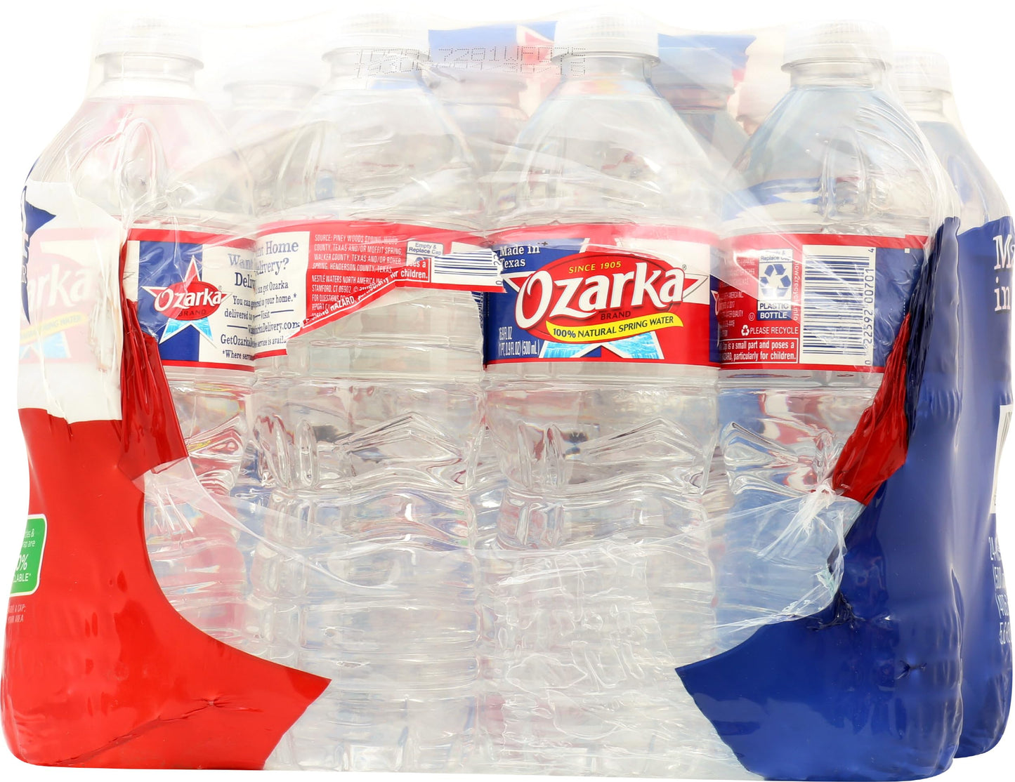 OZARKA Water Spring Bottled Water, 16.9 Fl Oz, 24 Pack