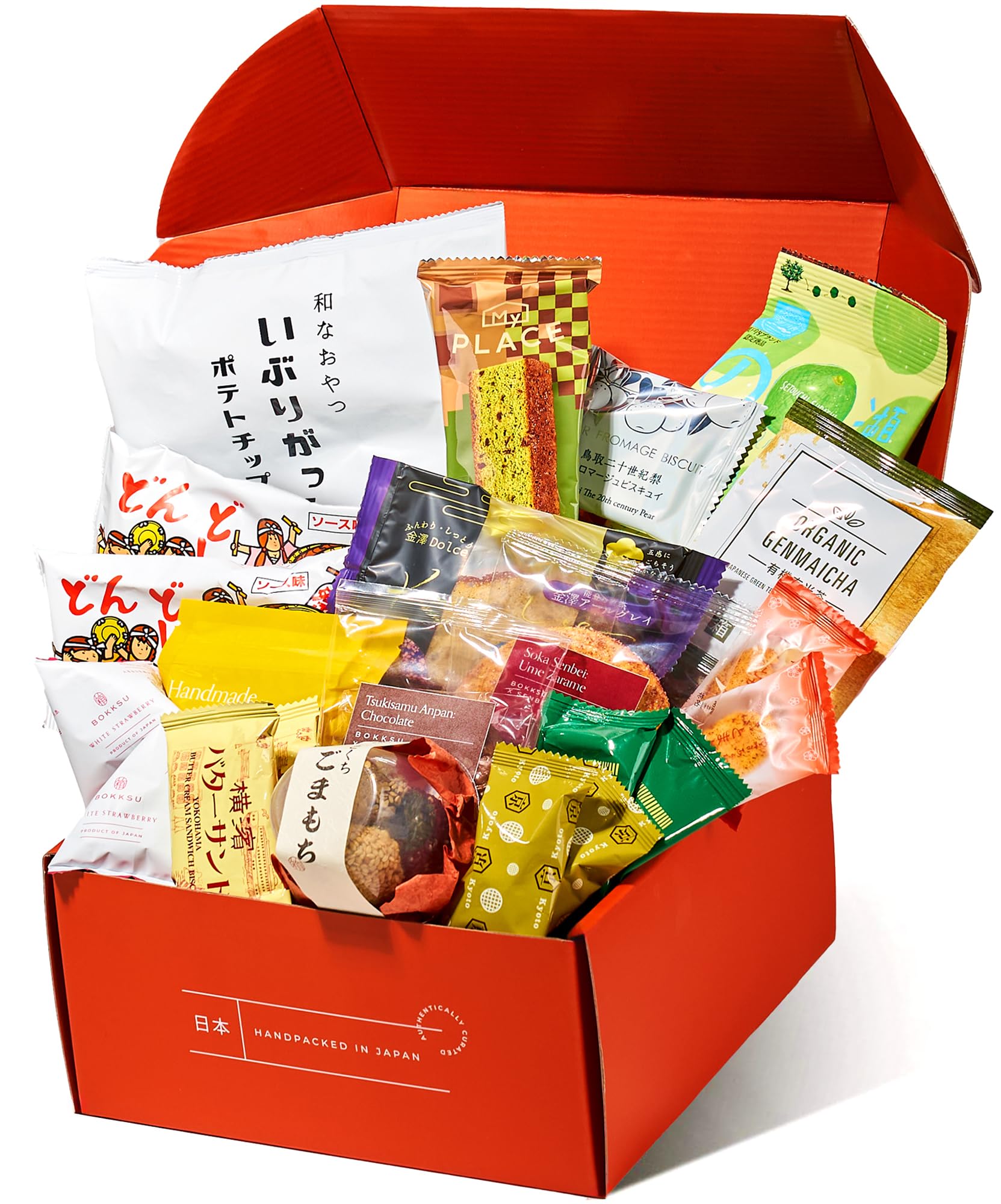 Bokksu Seasons of Japan Snack Box - 1-Piece Tea + 22-Piece Snacks from Japan - Authentic Japanese Food Box with Cookies  Chips  Mochi  ers  Tea  and More