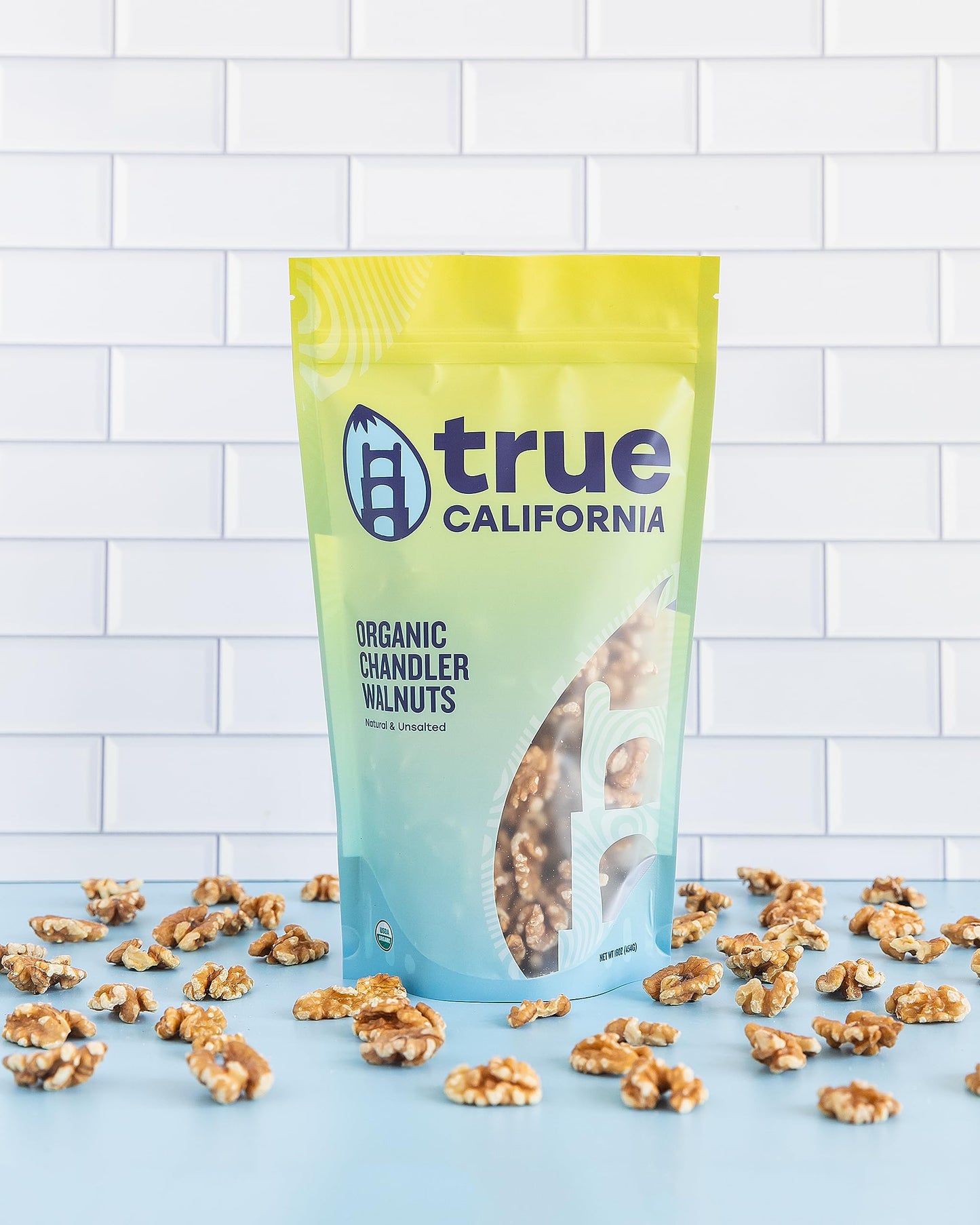 True California Organic Chandler Walnuts (1 LB) Natural & Unsalted, Raw, Shelled Halves & Pieces, Vegan & Gluten-Free