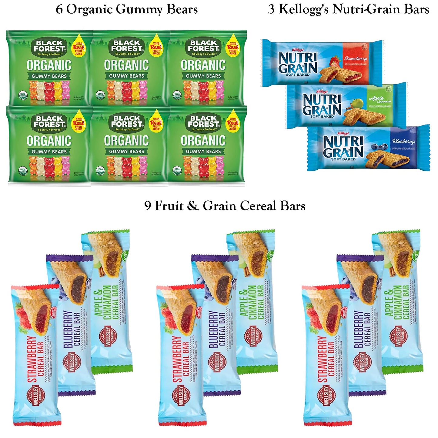 Foxy Fane 90-Count Holiday Gift Box - 90 Healthy Snacks & Treats - Perfect Variety Pack For Easter - Great For Family, Friends &