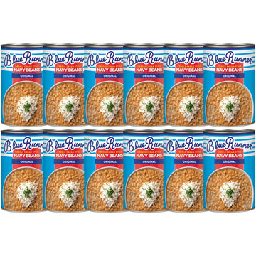 Blue Runner Creole Cream Style Navy Beans 16 Ounce (Pack Of 12)