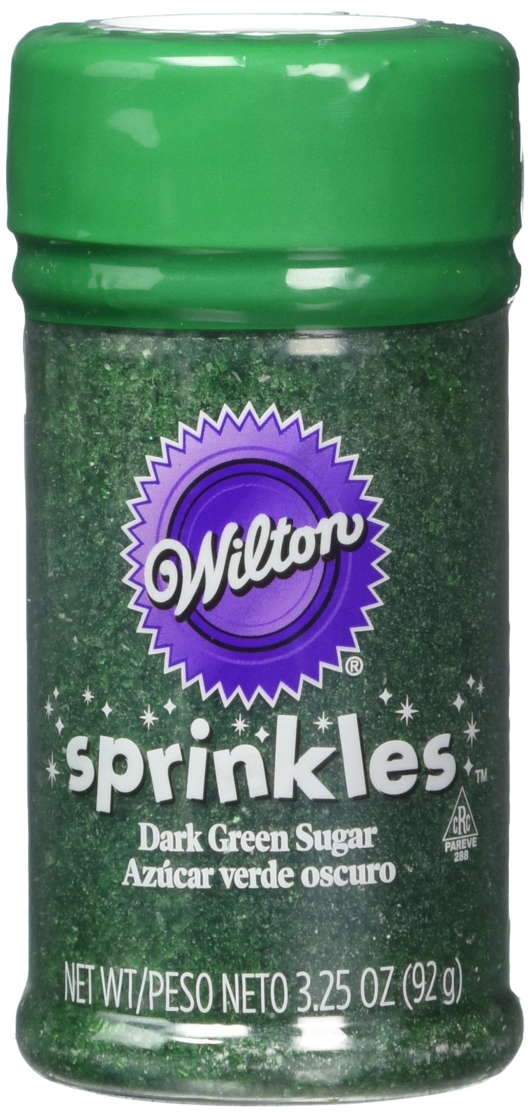 Wilton Sugar Sprinkles, 3.25 oz, Dark Green, Model 710-764, Plastic