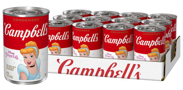 Campbell'S Kids Soup, Disney Princess, Princess-Shaped Pasta In Chicken Soup, 10.5 Ounce Can (Pack Of 12)