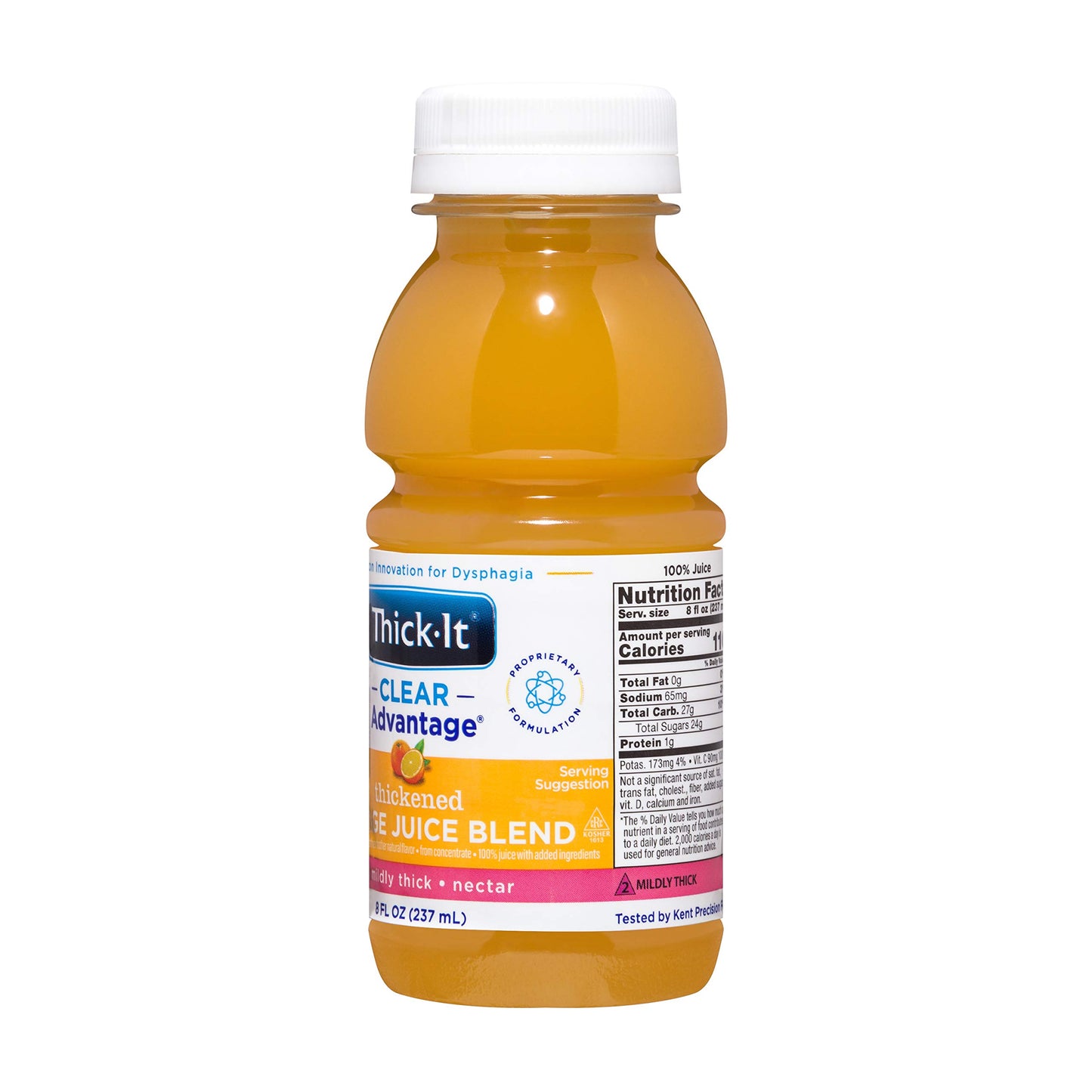 Thick-It Clear Advantage Thickened Orange Juice Blend - Mildly Thick/Nectar, 8 Oz Bottle (Pack Of 24) (B476-L9044)