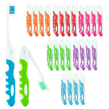 Bulk Travel Toothbrushes, Individually Wrapped Portable Toothbrush, Manual Disposable Travel Toothbrush Set For Adults, Medium S
