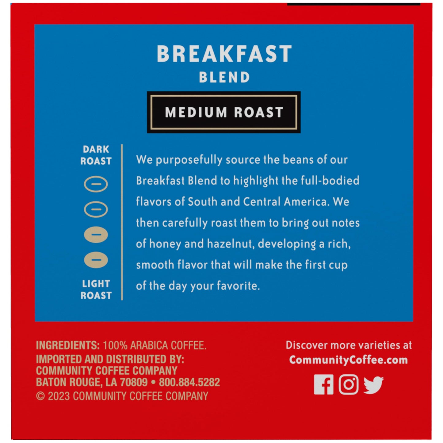 Community Coffee Breakfast Blend Coffee Pods, Medium Roast, Compatible with Keurig 2.0, 12 Count (Pack of 1)