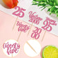 30Pcs Happy 25Th Birthday Cupcake Toppers Cheers To 25 Vintage 2000 Cupcake Picks Hello 25 Twenty Five 25Th Birthday Decorations
