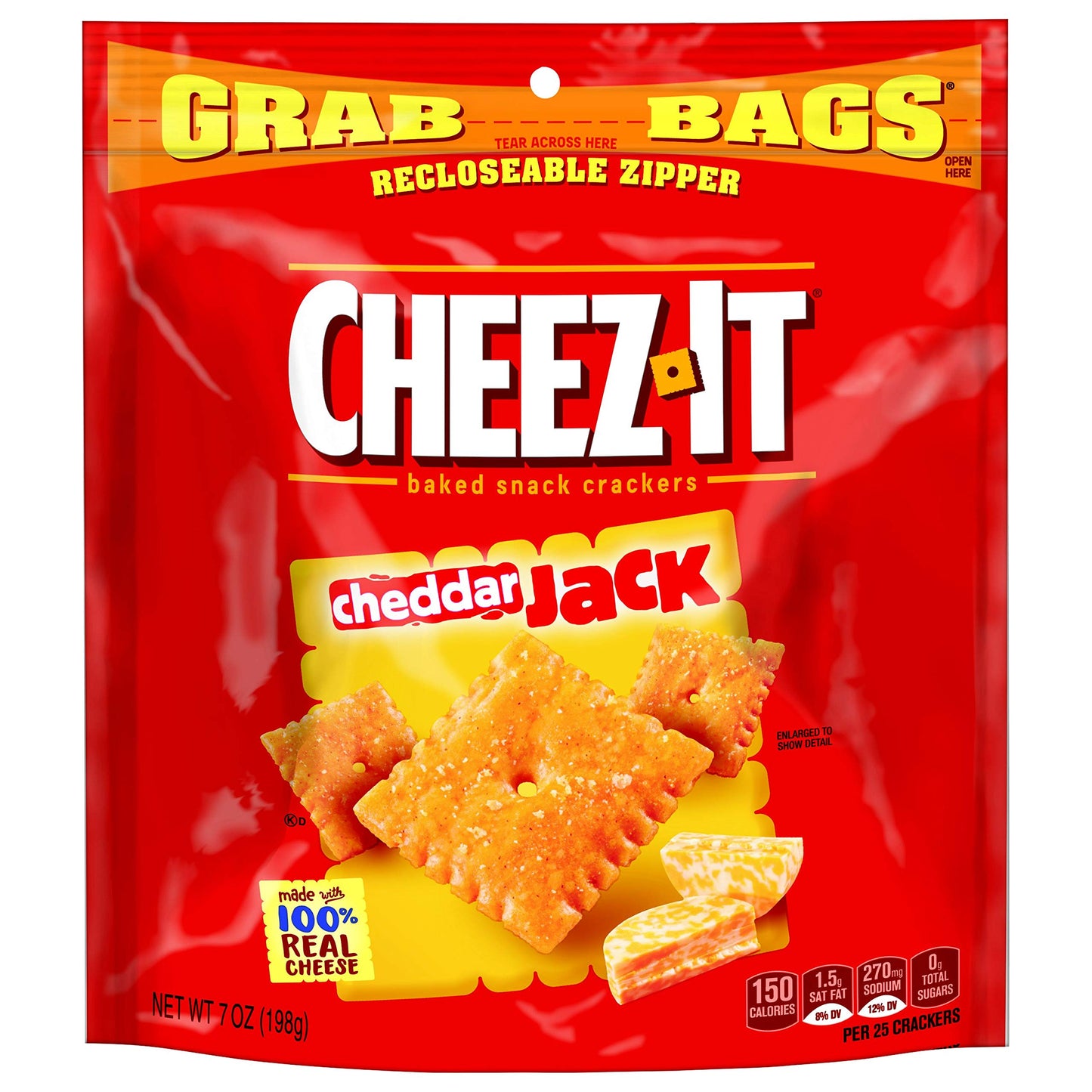 Cheez-It Baked Snack Cheese  ers Cheddar Jack 7oz Pack of 6