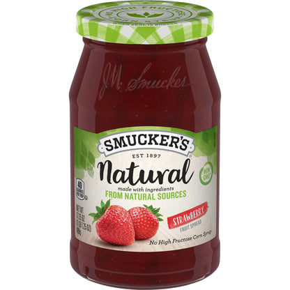 Smuckers Natural Strawberry Fruit Spread, 17.25 Ounces (Pack of 1)