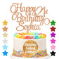EDSG Happy Birthday Cake Topper Personalized Double-Sided Glitter 11 Colors Rose Gold