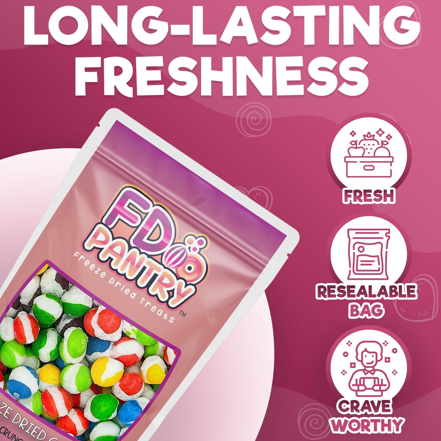 Freeze Dried Fruit Crunch Candy (Mash-Up, 4 Oz) Wildberry + Tropical Mash Up Treat Gift Bag