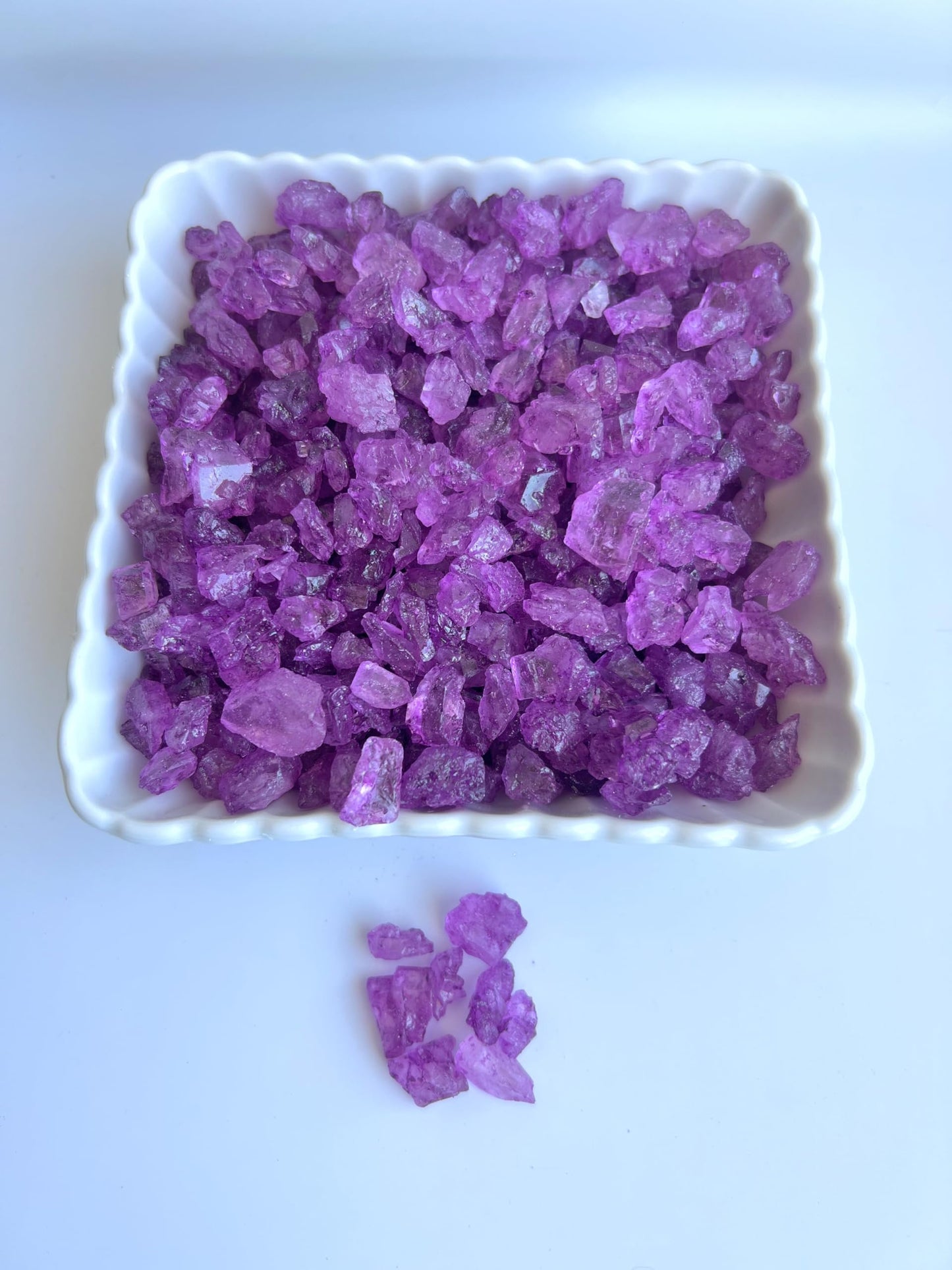 SweetGlob Old Fashioned Medium Rock Sugar Candy Gems, Lump Sugar Rock Crystals (1 Pound, Purple Grape)