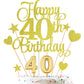 40Th Birthday Cake Decorations Set Include 40Th Birthday Candles Numeral 40 Cake Candles And Happy 40Th Birthday Cake Toppers Wi