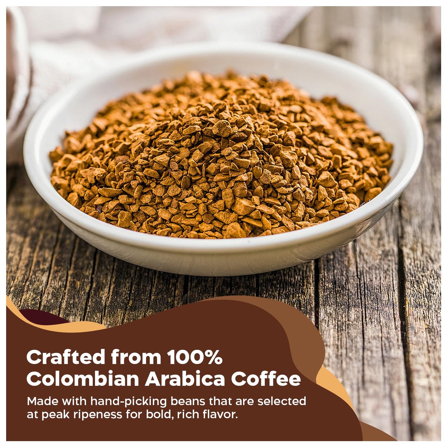 Juan Valdez Instant Colombian Coffee, Freeze Dried, 3.5 oz Jar, 100% Colombian, Kosher, Pack of 1