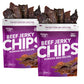 Wicked Cutz Korean BBQ Beef Jerky Chips, 14g Protein per Bag, Crispy & Crunchy Beef Jerky Crisps, USA Made Barbeque Flavored Chi