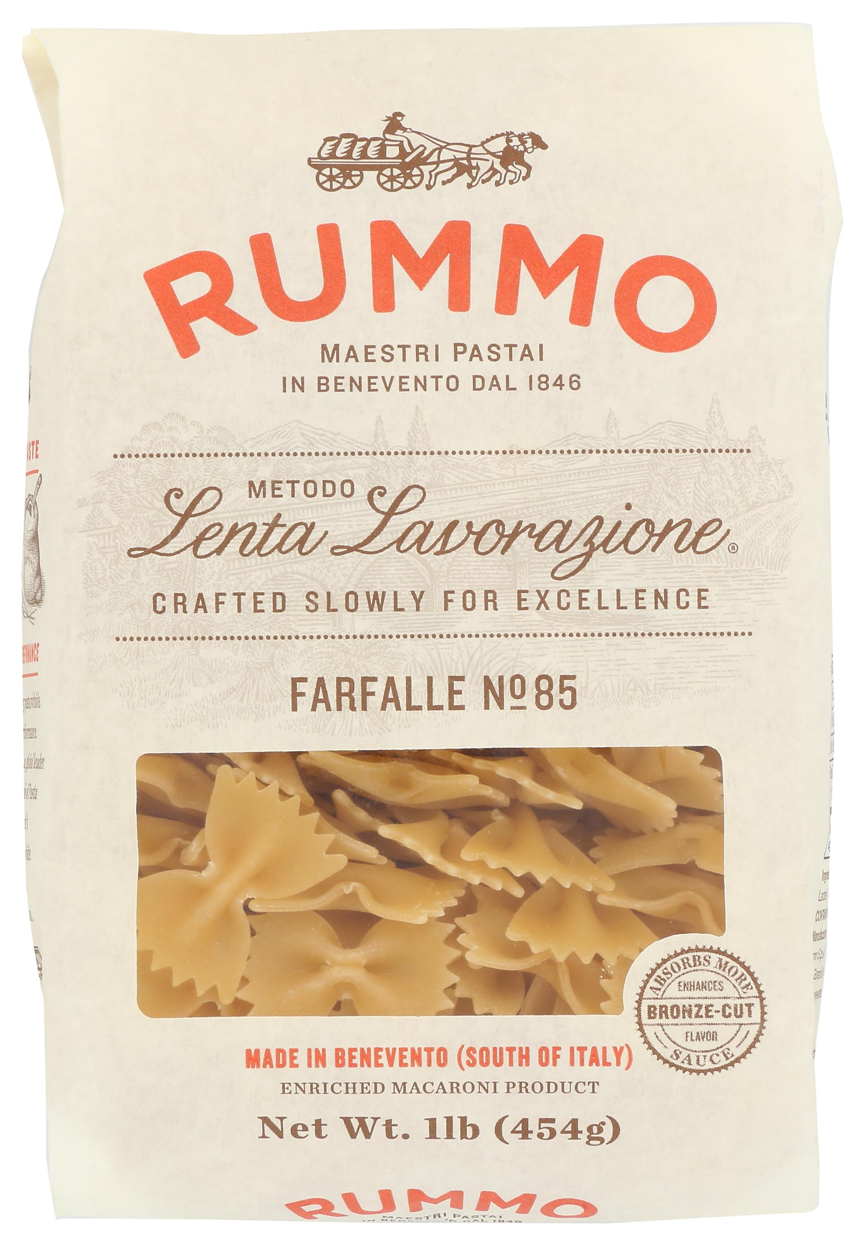 Rummo Farfalle Pasta, Gluten Free, 1 LB (Pack Of 12)