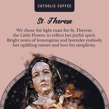 Catholic Coffee Pods - St. Thérèse Of Lisieux Light Roast | Vanilla & Citrus Notes | 12 Pack, Single Serve Coffee Pods