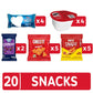 Kelloggs Cheez-It, Pop-Tarts, Pringles & Rice Krispies Treats Grab and Go Snacks Variety Pack, 16.55oz Box (20 Count)