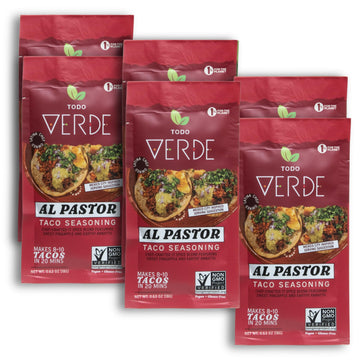 Al Pastor Healthy Taco Seasoning Packets - Todo Verde Mexican Seasoning Mix | Chef Curated Taco Blends with Sweet Pineapple & Bl