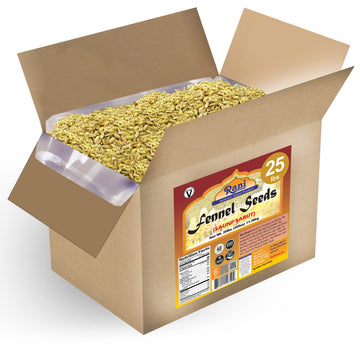 Rani Fennel Seeds (Saunf Sabut) Whole Spice 400Oz (25Lbs) 1136Kg Bulk Box All Natural Gluten Friendly Non-Gmo Vegan Indian Origi
