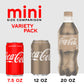 Coca-Cola Mini Can Variety Pack, 30 Cans (10 Each: Coke Classic, Diet Coke, Sprite), 7.5 Fl Oz, Red/White/Clear